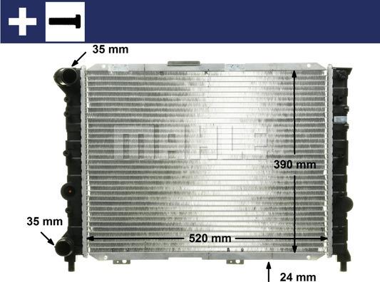 MAHLE CR 519 000S - Radiator, engine cooling onlydrive.pro