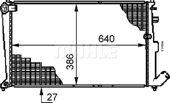 MAHLE CR 586 000S - Radiaator,mootorijahutus onlydrive.pro