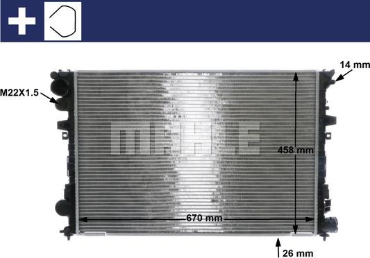 MAHLE CR 587 000S - Radiators, Motora dzesēšanas sistēma onlydrive.pro