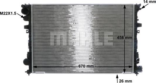 MAHLE CR 587 000S - Radiators, Motora dzesēšanas sistēma onlydrive.pro