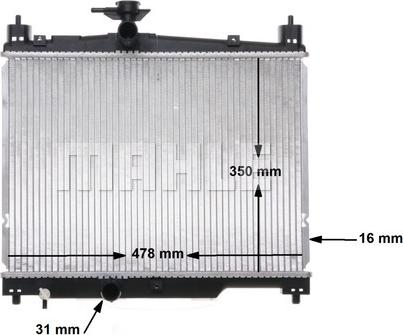 MAHLE CR 539 000S - Radiator, engine cooling onlydrive.pro