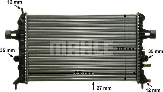 MAHLE CR 574 000P - Radiator, engine cooling onlydrive.pro