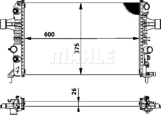 MAHLE CR 574 000P - Radiator, engine cooling onlydrive.pro