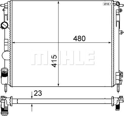 MAHLE CR 605 000S - Radiaator,mootorijahutus onlydrive.pro