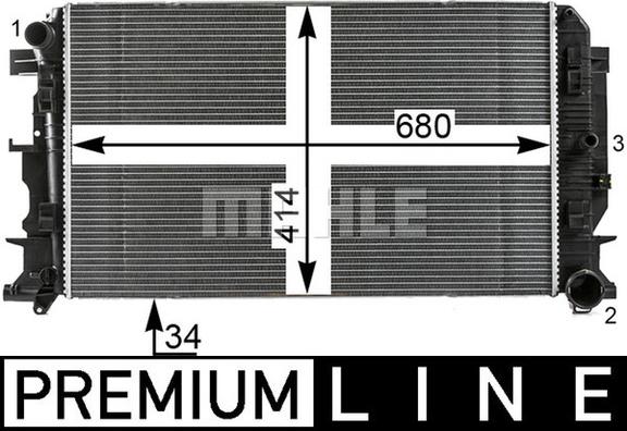 MAHLE CR 61 000P - Радиатор, охлаждение двигателя onlydrive.pro