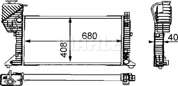 MAHLE CR 682 000S - Radiaator,mootorijahutus onlydrive.pro