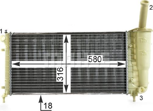 MAHLE CR 1994 000P - Radiator, engine cooling onlydrive.pro