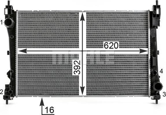 MAHLE CR 1997 000P - Radiator, engine cooling onlydrive.pro