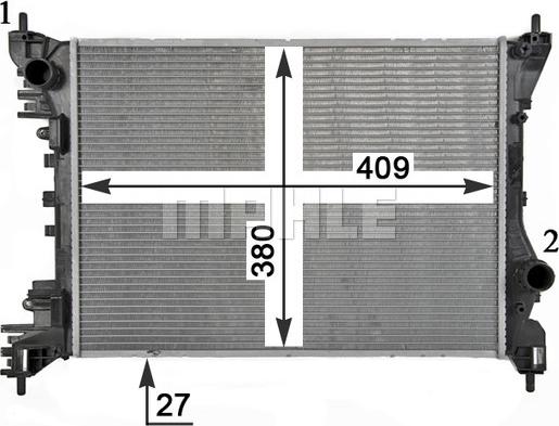 MAHLE CR 1985 000P - Radiator, engine cooling onlydrive.pro