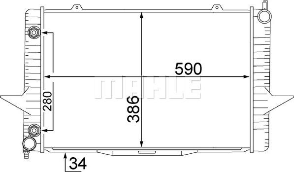 MAHLE CR 1544 000S - Радиатор, охлаждение двигателя onlydrive.pro