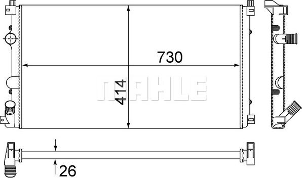 MAHLE CR 1683 000S - Radiators, Motora dzesēšanas sistēma onlydrive.pro