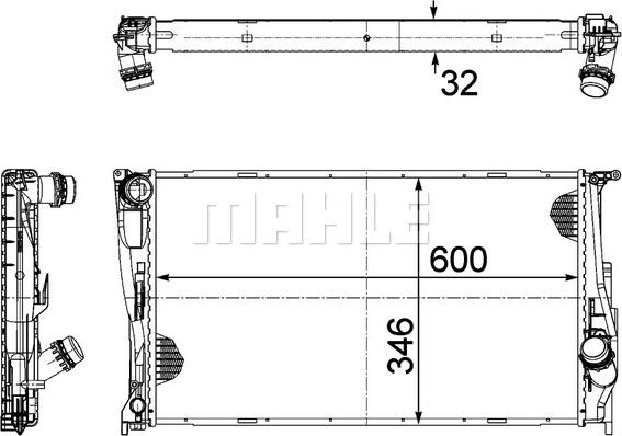 MAHLE CR 1085 000P - Jäähdytin,moottorin jäähdytys onlydrive.pro