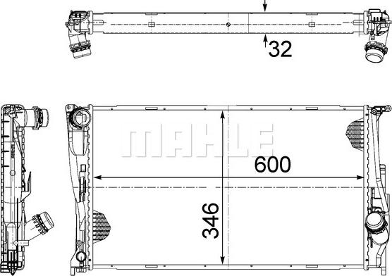 MAHLE CR 1083 000S - Jäähdytin,moottorin jäähdytys onlydrive.pro