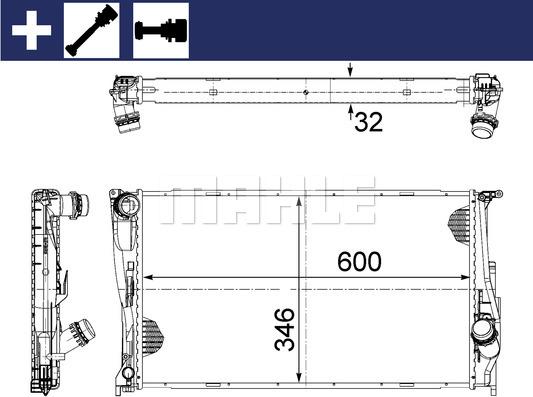 MAHLE CR 1083 000S - Jäähdytin,moottorin jäähdytys onlydrive.pro