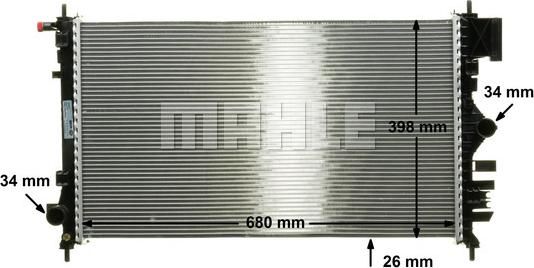 MAHLE CR 1100 000P - Radiator, engine cooling onlydrive.pro