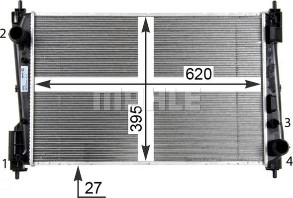 MAHLE CR 1111 000P - Radiator, engine cooling onlydrive.pro