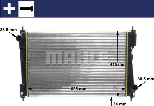 MAHLE CR 1111 000S - Radiator, engine cooling onlydrive.pro