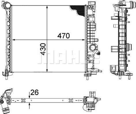 MAHLE CR 1188 000P - Radiator, engine cooling onlydrive.pro