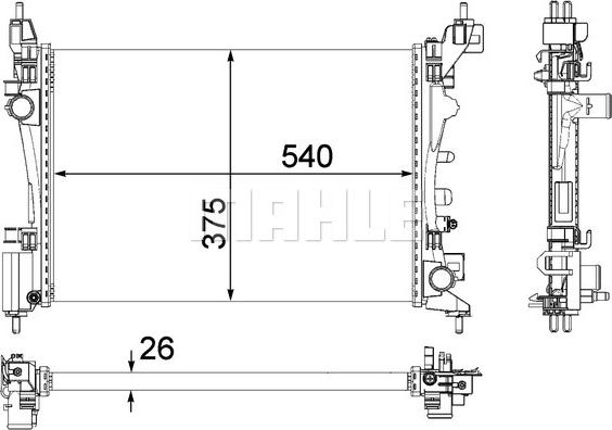 MAHLE CR 1182 000P - Radiator, engine cooling onlydrive.pro