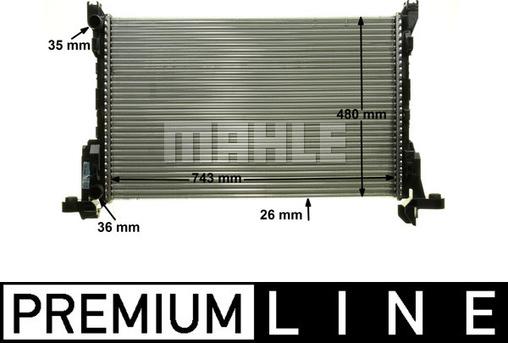 MAHLE CR 85 000P - Radiator, engine cooling onlydrive.pro