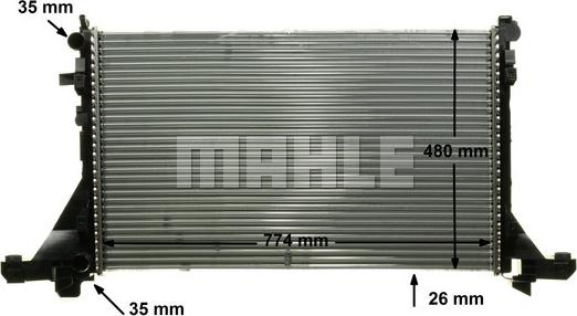 MAHLE CR 866 000P - Radiator, engine cooling onlydrive.pro