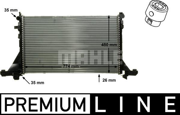 MAHLE CR 866 000P - Radiator, engine cooling onlydrive.pro