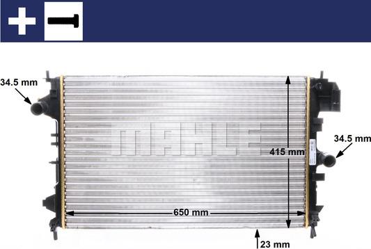 MAHLE CR 8 000S - Radiator, engine cooling onlydrive.pro