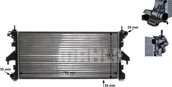 MAHLE CR 886 000S - Radiator, engine cooling onlydrive.pro