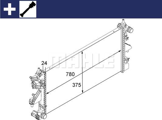 MAHLE CR 881 000S - Радиатор, охлаждение двигателя onlydrive.pro