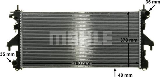 MAHLE CR 887 000P - Radiator, engine cooling onlydrive.pro