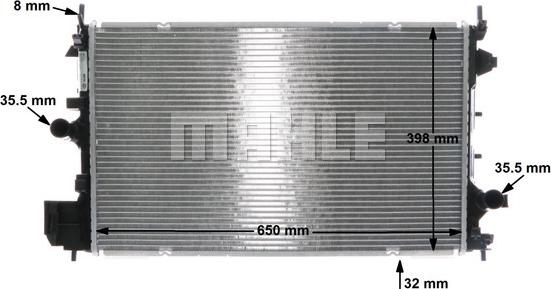 MAHLE CR 835 000S - Radiator, engine cooling onlydrive.pro