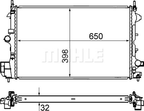 MAHLE CR 835 000S - Radiator, engine cooling onlydrive.pro