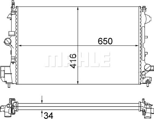 MAHLE CR 835 001S - Radiator, engine cooling onlydrive.pro