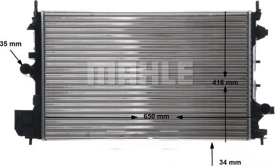 MAHLE CR 835 001S - Radiator, engine cooling onlydrive.pro