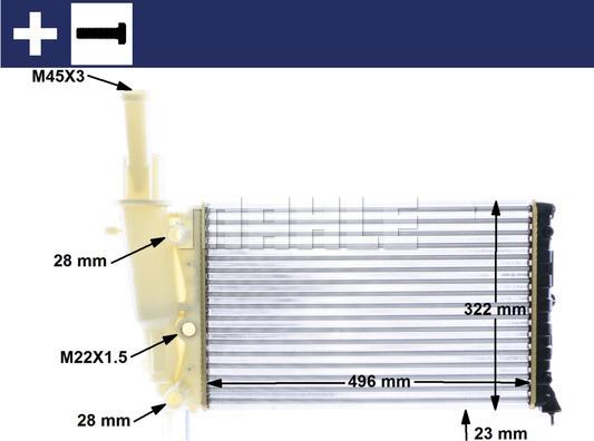 MAHLE CR 346 000S - Radiator, engine cooling onlydrive.pro