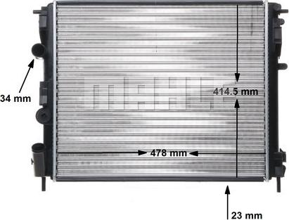 MAHLE CR 35 000S - Radiator, engine cooling onlydrive.pro