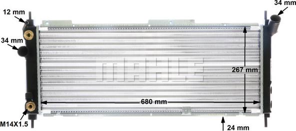 MAHLE CR 357 000S - Radiator, engine cooling onlydrive.pro