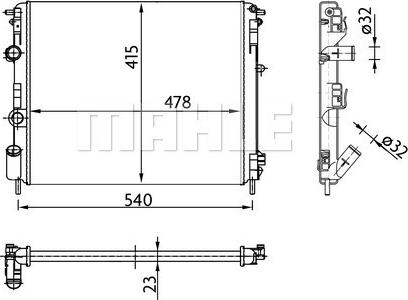 MAHLE CR 36 000S - Radiator, engine cooling onlydrive.pro