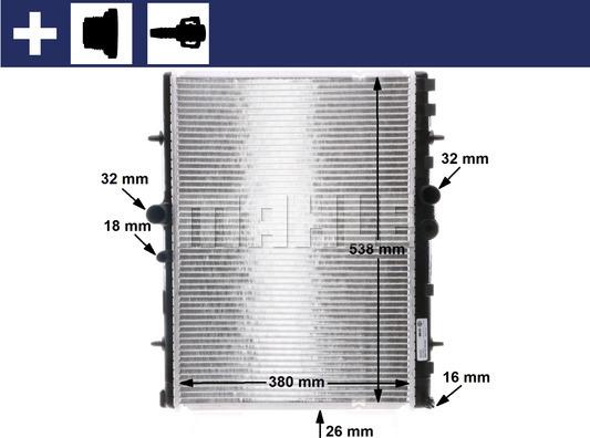 MAHLE CR 31 000S - Jäähdytin,moottorin jäähdytys onlydrive.pro