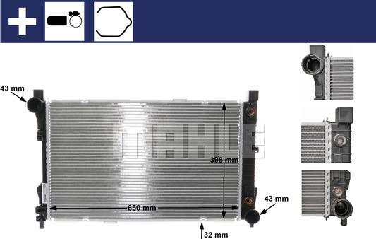 MAHLE CR 387 000S - Jäähdytin,moottorin jäähdytys onlydrive.pro