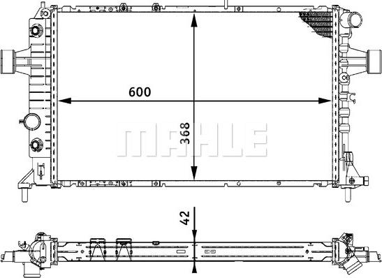 MAHLE CR 320 000S - Jäähdytin,moottorin jäähdytys onlydrive.pro