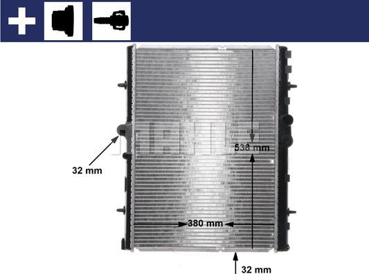 MAHLE CR 32 000S - Radiator, engine cooling onlydrive.pro