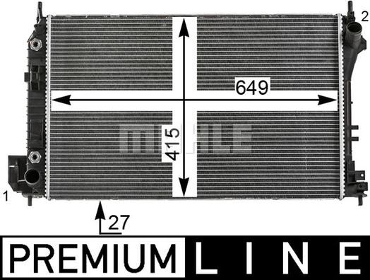 MAHLE CR 26 000P - Radiator, engine cooling onlydrive.pro