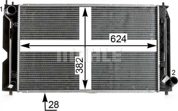 MAHLE CR 2016 000P - Radiator, engine cooling onlydrive.pro