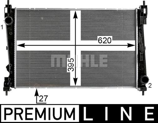 MAHLE CR 2011 000P - Radiator, engine cooling onlydrive.pro