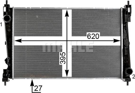 MAHLE CR 2011 000P - Radiator, engine cooling onlydrive.pro