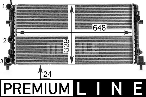 MAHLE CR 2082 000P - Jäähdytin,moottorin jäähdytys onlydrive.pro