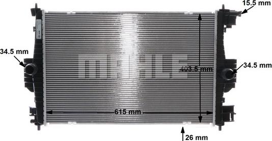 MAHLE CR 2121 000S - Radiator, engine cooling onlydrive.pro