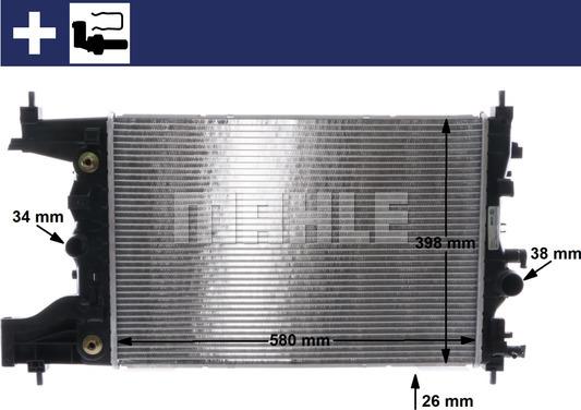 MAHLE CR 2123 000S - Radiator, engine cooling onlydrive.pro