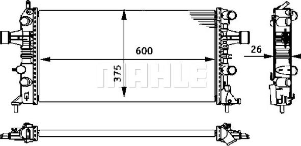 MAHLE CR 237 000S - Radiator, engine cooling onlydrive.pro